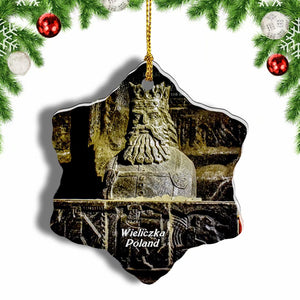 Poland Wieliczka Salt Mine Christmas Ornament 3 Inches Snow