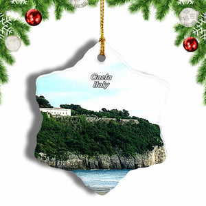 Italy Gaeta Christmas Ornament 3 Inches Snow