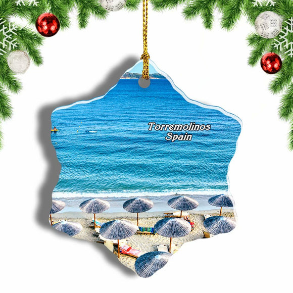 Spain Torremolinos Christmas Ornament 3 Inches Snow