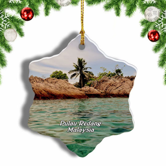 Malaysia Pulau Redang Christmas Ornament 3 Inches Snow