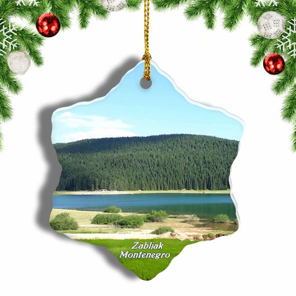 Montenegro Crno Lake Zabljak Christmas Ornament 3 Inches Snow