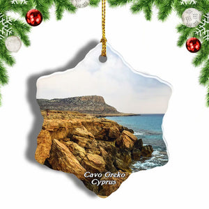 Cyprus Cavo Greko Christmas Ornament 3 Inches Snow