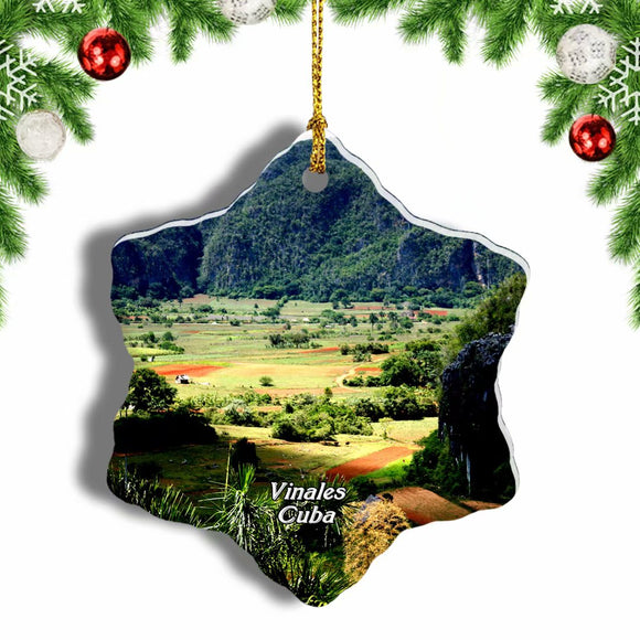 Valley Vinales Cuba Christmas Ornament 3 Inches Snow