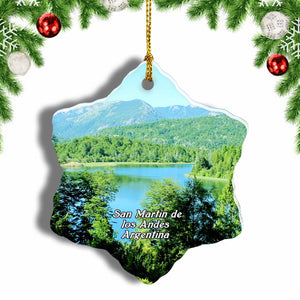 Argentina San Martin de los Andes Christmas Ornament 3 Inches Snow