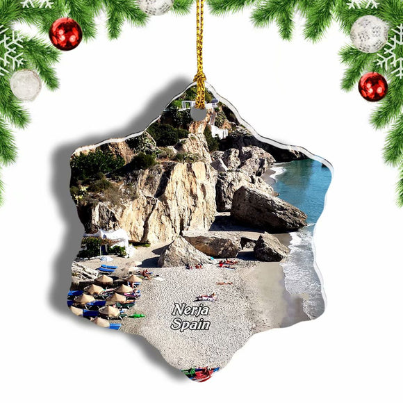 Spain European Balcony£¬Nerja Christmas Ornament 3 Inches Snow