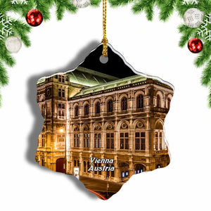 Austria Vienna State Opera Vienna Christmas Ornament 3 Inches Snow