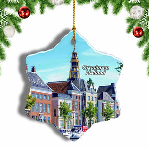 Holland Bourtange Groningen Christmas Ornament 3 Inches Snow