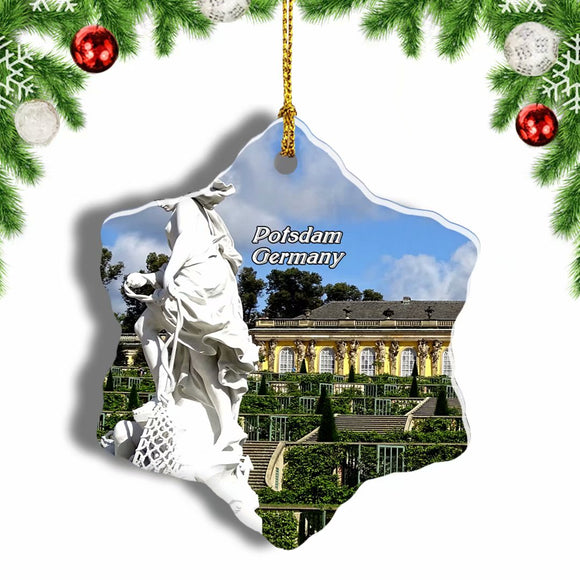 Germany Sanssouci Park Potsdam Christmas Ornament 3 Inches Snow