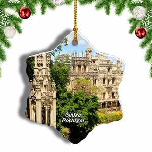 Portugal Quinta da Regaleira Sintra Christmas Ornament 3 Inches Snow