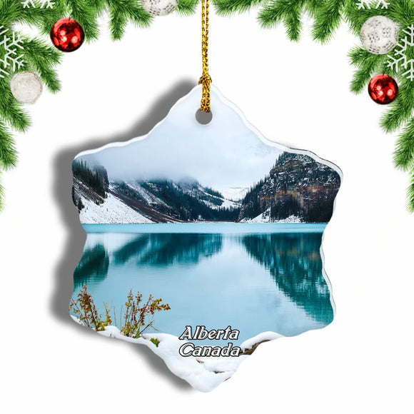 Canada Banff Alberta Christmas Ornament 3 Inches Snow