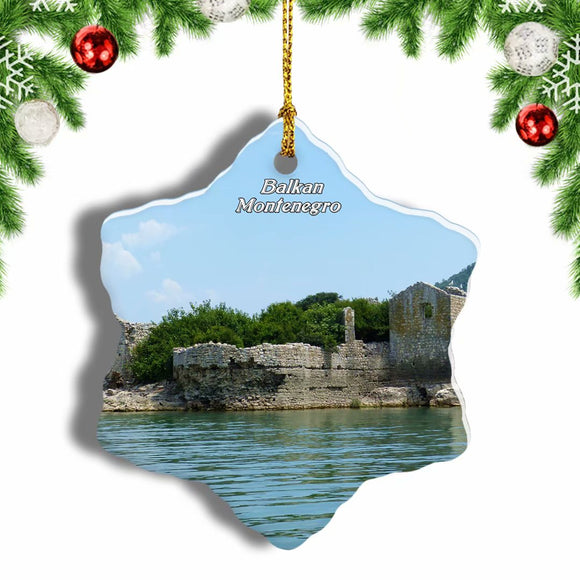 Montenegro Balkan Christmas Ornament 3 Inches Snow