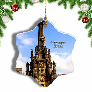 Czech Olomouc Christmas Ornament 3 Inches Snow