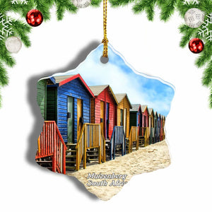 South Africa Muizenberg Christmas Ornament 3 Inches Snow