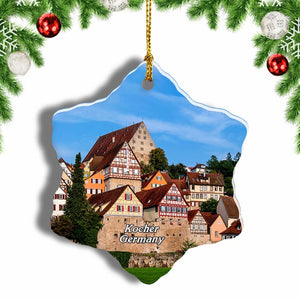 Germany Kocher Germany Christmas Ornament 3 Inches Snow