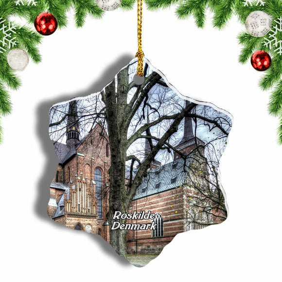 Denmark Roskilde Domkirke Christmas Ornament 3 Inches Snow