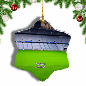 Brazil Arena Pantanal Cuiaba Christmas Ornament 3 Inches Snow