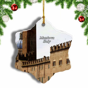 Italy Mantova Christmas Ornament 3 Inches Snow