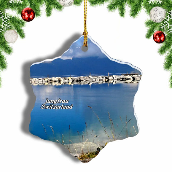 Switzerland ungfrau Christmas Ornament 3 Inches Snow