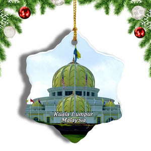 Malaysia Old Royal Palace Kuala Lumpur Christmas Ornament 3 Inches Snow