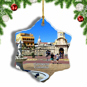 Colombia Cartagena Christmas Ornament 3 Inches Snow