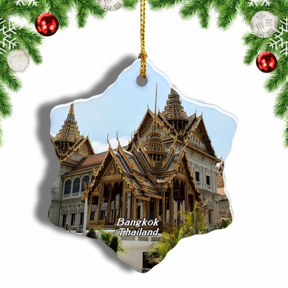 Thailand Grand Palace Bangkok Christmas Ornament 3 Inches Snow