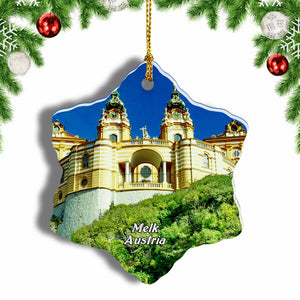 Austria Melk Abbey Christmas Ornament 3 Inches Snow