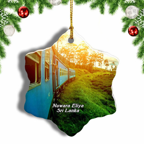 Sri Lanka Nuwara Eliya Christmas Ornament 3 Inches Snow