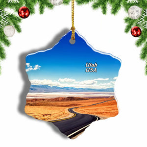 America USA Death Valley Utah Christmas Ornament 3 Inches Snow