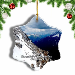 Germany Zugspitze Garmisch-Partenkirchen Christmas Ornament 3 Inches Snow