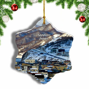 Japan Sapporo Christmas Ornament 3 Inches Snow