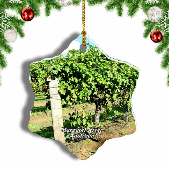 Australia Margaret River and Wine Tours Christmas Ornament 3 Inches Snow