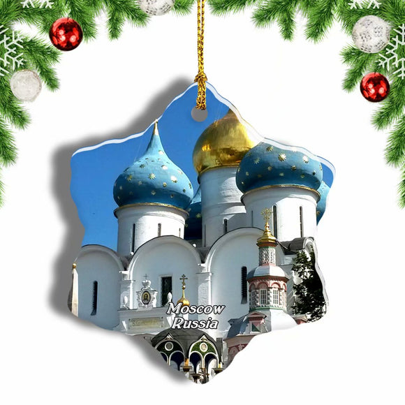 Russia Trinity Monastery Moscow Christmas Ornament 3 Inches Snow