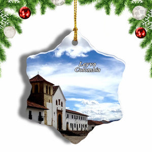 Colombia Main Square Leyva Christmas Ornament 3 Inches Snow