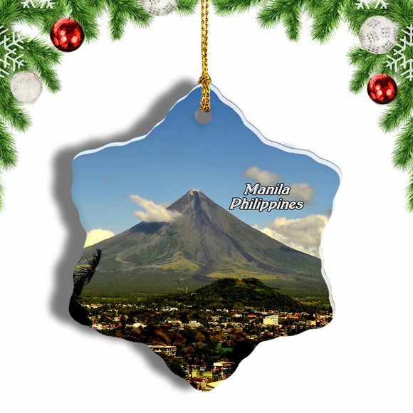 Philippines Mount Apo Davao Christmas Ornament 3 Inches Snow