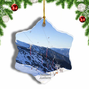 Andorra Vallnord Christmas Ornament 3 Inches Snow