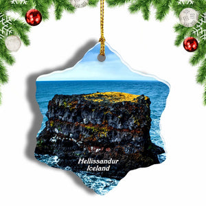 Iceland Hellissandur Christmas Ornament 3 Inches Snow