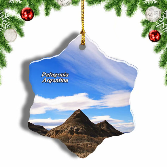 Calafate Patagonia Argentina Christmas Ornament 3 Inches Snow