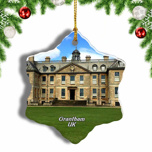 UK England Belton House Grantham Christmas Ornament 3 Inches Snow