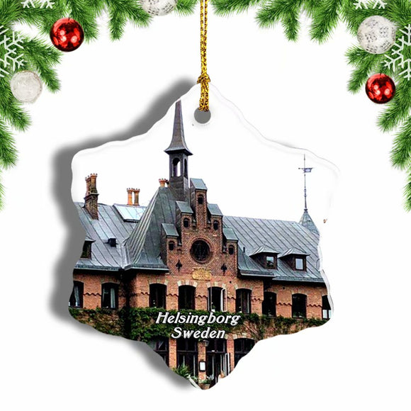 Sweden Sofiero Castle and Gardens Helsingborg Christmas Ornament 3 Inches Snow