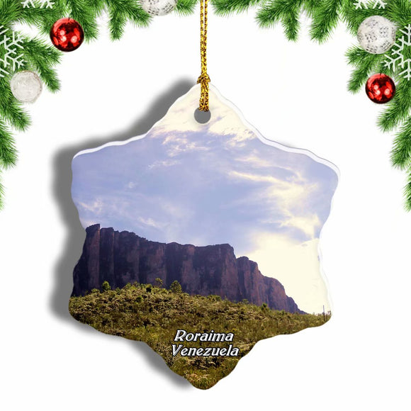 Venezuela Roraima Tepuy Canaima Christmas Ornament 3 Inches Snow