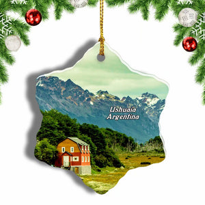 Argentina National Park Ushuaia Christmas Ornament 3 Inches Snow