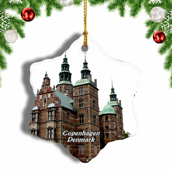 Denmark Rosenborg Castle Copenhagen Christmas Ornament 3 Inches Snow