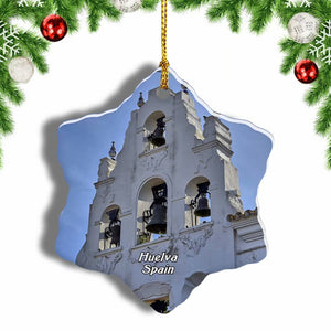 Spain Huelva Church Christmas Ornament 3 Inches Snow