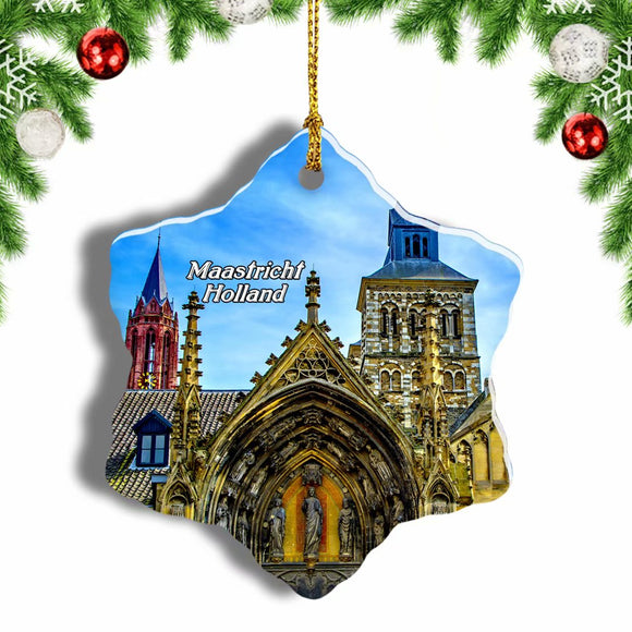 Holland Maastricht Christmas Ornament 3 Inches Snow