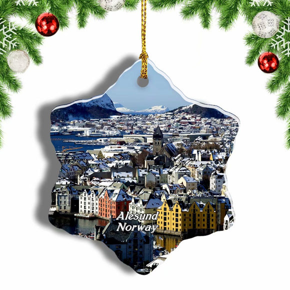 Norway Fjellstua Viewpoint Christmas Ornament 3 Inches Snow