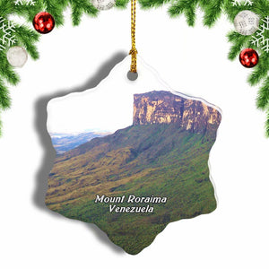 Venezuela Mount Roraima Venezuela Christmas Ornament 3 Inches Snow