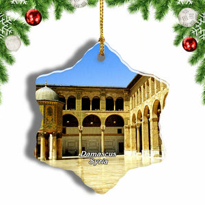 Azm Palace Damascus Syria Christmas Ornament 3 Inches Snow