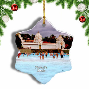 Spain Siam Park Tenerife Christmas Ornament 3 Inches Snow