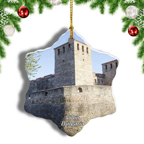 Bulgaria Fortress Baba Vida Vidin Christmas Ornament 3 Inches Snow