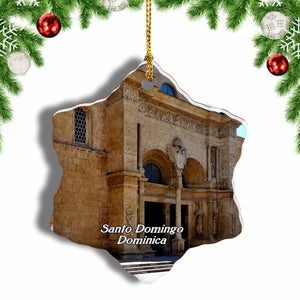 Santo Domingo Dominica Christmas Ornament 3 Inches Snow